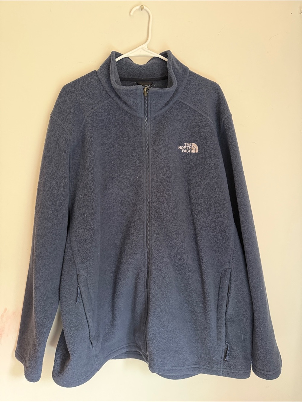 Men’s navy blue North Face fleece jacket sz XXL
